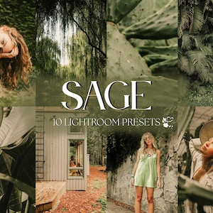 10 Sage Lightroom Presets | Mobile & Desktop | Aesthetic, Bright, Airy, Clean, Natural, Outdoor | Lifestyle Blogger | Photo Editing Filters