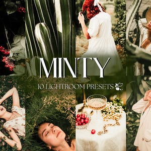 10 Minty Lightroom Presets | Mobile & Desktop | Natural, Aesthetic, Outdoor, Nature, Bright Airy | Influencer Blogger | Photo Editing Filter