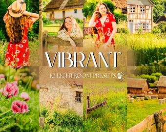 10 VIBRANT Lightroom Presets – Mobile Desktop – Outdoor Natural Presets, Bright Summer Presets, Soft Family Presets, Warm Nature Presets
