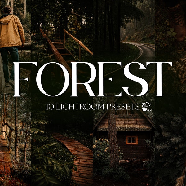 10 FOREST Mobile LIGHTROOM Presets | Woodland Presets | Moody Fall Preset for Instagram | Influencer Forest Preset | Earthy Nature Preset |