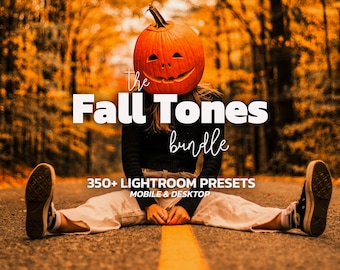 350+ FALL TONES Lightroom Presets for Mobile & Desktop, Autumn Portrait Presets, Outdoor, Harvest, Earthy Preset Pack