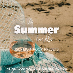 350+ Summer Lightroom Presets Bundle | Mobile & Desktop | Bright, Vibrant, Natural, Warm, Beach | Lifestyle Blogger | Photo Editing Filters