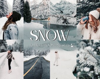 10 SNOW Lightroom Presets – Mobile Desktop – Winter Presets, Bright Family Presets, Christmas Presets, Outdoor Presets, Holiday Presets