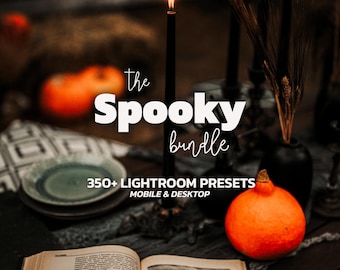 350+ HALLOWEEN Lightroom Presets for Mobile & Desktop, Autumn Portrait Presets, Fall, Harvest, Dark Moody Preset Pack