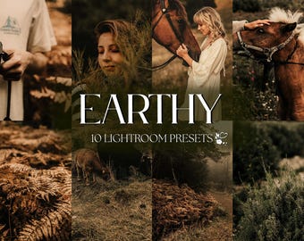 10 EARTHY Lightroom Presets – Mobile Desktop – Warm Boho Presets, Rustic Presets, Nature Presets, Natural Presets, Outdoor Moody Presets