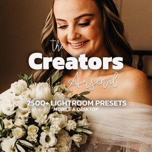2500+ CREATORS ARSENAL Lightroom Presets Bundle – Mobile Desktop – Dark Moody Presets, Wedding Presets, Outdoor Presets, Summer Film Presets