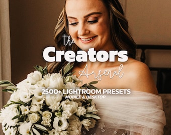 2500+ CREATORS ARSENAL Lightroom Presets Bundle – Mobile Desktop – Dark Moody Presets, Wedding Presets, Outdoor Presets, Summer Film Presets