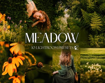 10 MEADOW Lightroom Presets – Mobile Desktop – Natural Presets, Bright Presets, Outdoor Warm Presets, Vibrant Summer Presets, Spring Presets