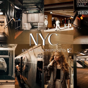 10 New York Lightroom Presets | Mobile & Desktop | Warm, Street, Cinematic, Moody, Travel, Dark | Lifestyle Blogger | Photo Editing Filters