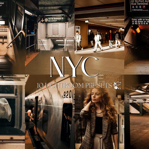 NEW YORK Lightroom Presets for Mobile & Desktop, Cinematic Film Presets, Urban, Moody, Street Preset Pack