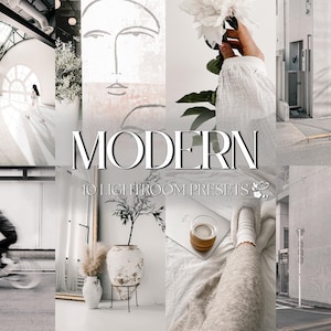 10 Modern Lightroom Presets | Mobile & Desktop | Minimal, Aesthetic, Bright Airy, Clean, Neutral | Influencer Blogger | Photo Editing Filter