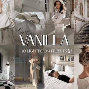 10 Vanilla Lightroom Presets | Mobile & Desktop | Aesthetic, Minimal, Bright, Fashion, Blogger | Influencer Lifestyle | Photo Editing Filter