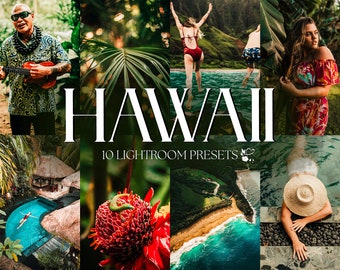 10 HAWAIIAN SUMMER Mobile LIGHTROOM Presets | Vibrant Travel Filter | Bright Influencer Summer Presets | Hawaii Presets | Tropical Presets |