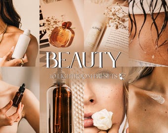 10 BEAUTY Lightroom Presets – Mobile & Desktop – Skin Presets, Creamy Presets, Warm Portrait Presets, Studio Presets, Natural Presets