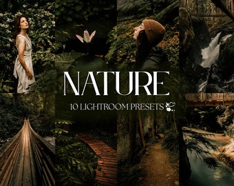 NATURE CINEMATIC Lightroom Presets for Mobile & Desktop, Dark Outdoor Presets, Earthy, Green, Moody Preset Pack