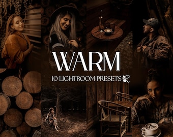 10 Presets para Lightroom com Tons Quentes e Intimistas – Celular e Desktop – Presets Terrosos, Presets Escuros para Retratos, Preset para Ambientes Externos, Presets em Tons de Marrom Suave, Preseters para Família