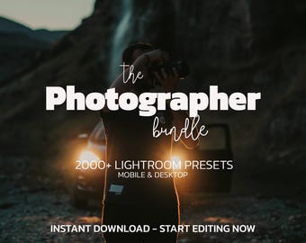 2000+ PHOTOGRAPHER Lightroom Presets Bundle - Mobile & Desktop - Moody Presets, Cinematic Presets, Film Presets, Editorial Presets