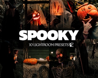 SPOOKY HALLOWEEN Lightroom Presets for Mobile & Desktop, Harvest Fall Presets, Moody, Portrait, Autumn Preset Pack