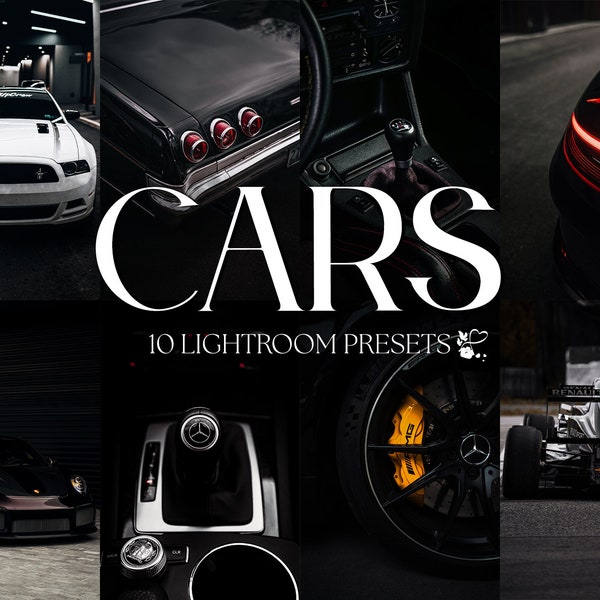 10 CARS Mobile Lightroom Presets | Moody Presets | Night Automotive Preset | Car Photography Presets | Dark Cinematic Preset | Car Presets |