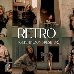 10 Retro Lightroom Presets | Mobile & Desktop | Film, Vintage, Warm, Disposable, Analog, Portrait | Lifestyle Blogger | Photo Editing Filter