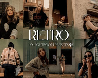 RETRO GRAINY Lightroom Presets for Mobile & Desktop, 35mm Portrait Presets, Cinematic, Warm, Vintage Preset Pack