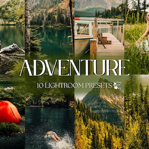 10 Adventure Lightroom Presets | Mobile & Desktop | Travel, Moody, Outdoor, Nature, Blogger | Lifestyle Portraits | Photo Editing Filters