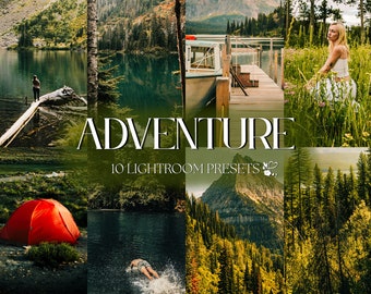 10 ADVENTURE Lightroom Presets – Mobile & Desktop – Travel Presets, Warm Outdoor Presets, Hiking Landscape Presets, Natural Nature Presets