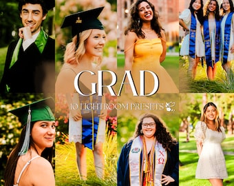 10 presetów do programu Lightroom GRADUATION – Mobilny komputer stacjonarny – presety do portretów wiosennych, presety do natury, presety ciepłe, presety kinowe, presety jasne