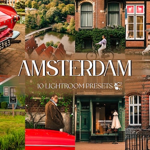 10 Amsterdam Lightroom Presets | Mobile & Desktop | Warm, Europe, Travel, Blogger, Aesthetic | Influencer Lifestyle | Photo Editing Filter