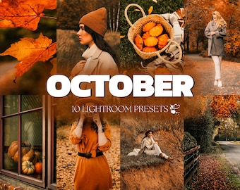 OCTOBER COZY Lightroom Presets for Mobile & Desktop, Outdoor Harvest Presets, Pumpkin, Halloween, Fall Preset Pack