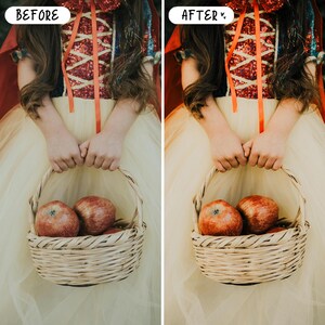 Presets mágicos de cuento de hadas para Lightroom para móviles y ordenadores, presets de retrato con ambiente melancólico, bosque, gótico, paquete de presets oscuros imagen 9