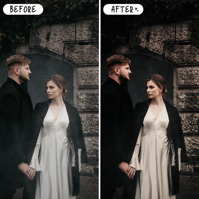 10 GOTHIC Mobile LIGHTROOM Presets Spooky Halloween Presets Gothic Presets Dark Fashion Presets for Instagram Moody Gothic Presets image 6