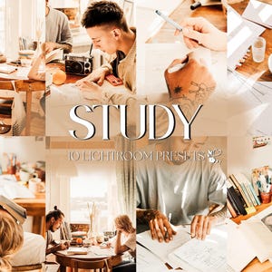 10 Study Lightroom Presets | Mobile & Desktop | Neutral, Airy, Warm, Aesthetic, Natural, Bright | Lifestyle Blogger | Photo Editing Filters