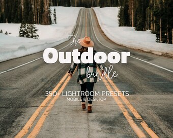 350+ OUTDOOR Lightroom Presets Bundle – Mobile Desktop – Travel Presets, Warm Cinematic Presets, Earthy Presets, Natural Boho Presets