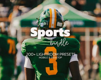 SPORTS Pack de paramètres prédéfinis Lightroom | Plus de 200 préréglages | Mobiles et ordinateurs de bureau | Baseball, hockey, retouche photo d'action