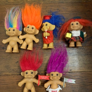 Vintage Russ mini troll dolls