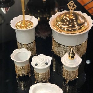 Luxus Gold Bad Accessoires Set