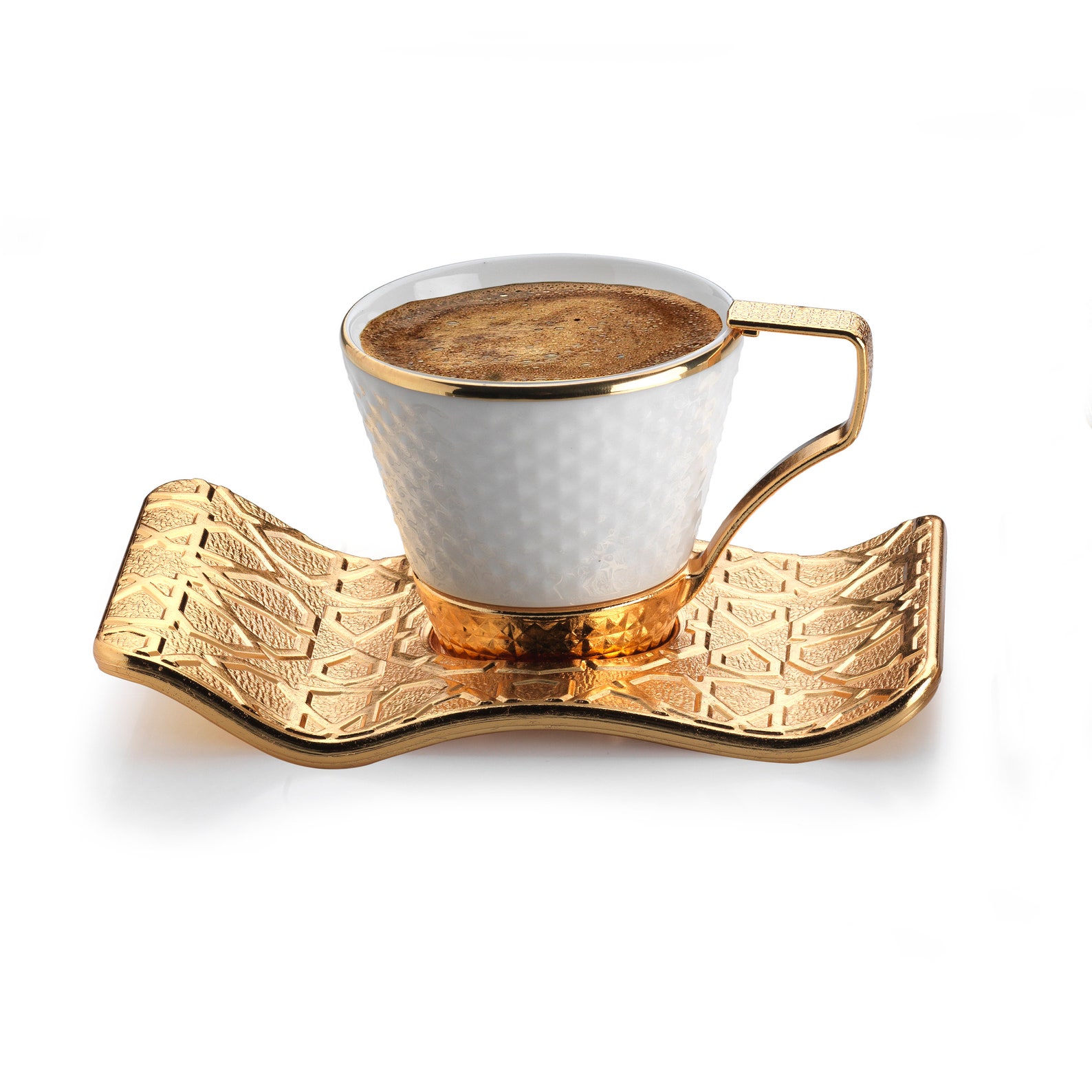 Origami Luxury Gold Colour Coffee Cup Set Tazze da caffè Etsy