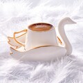 Special Swan Set of 2 Coffee Cups ,- Turkish Coffee Cup -Espresso Cup