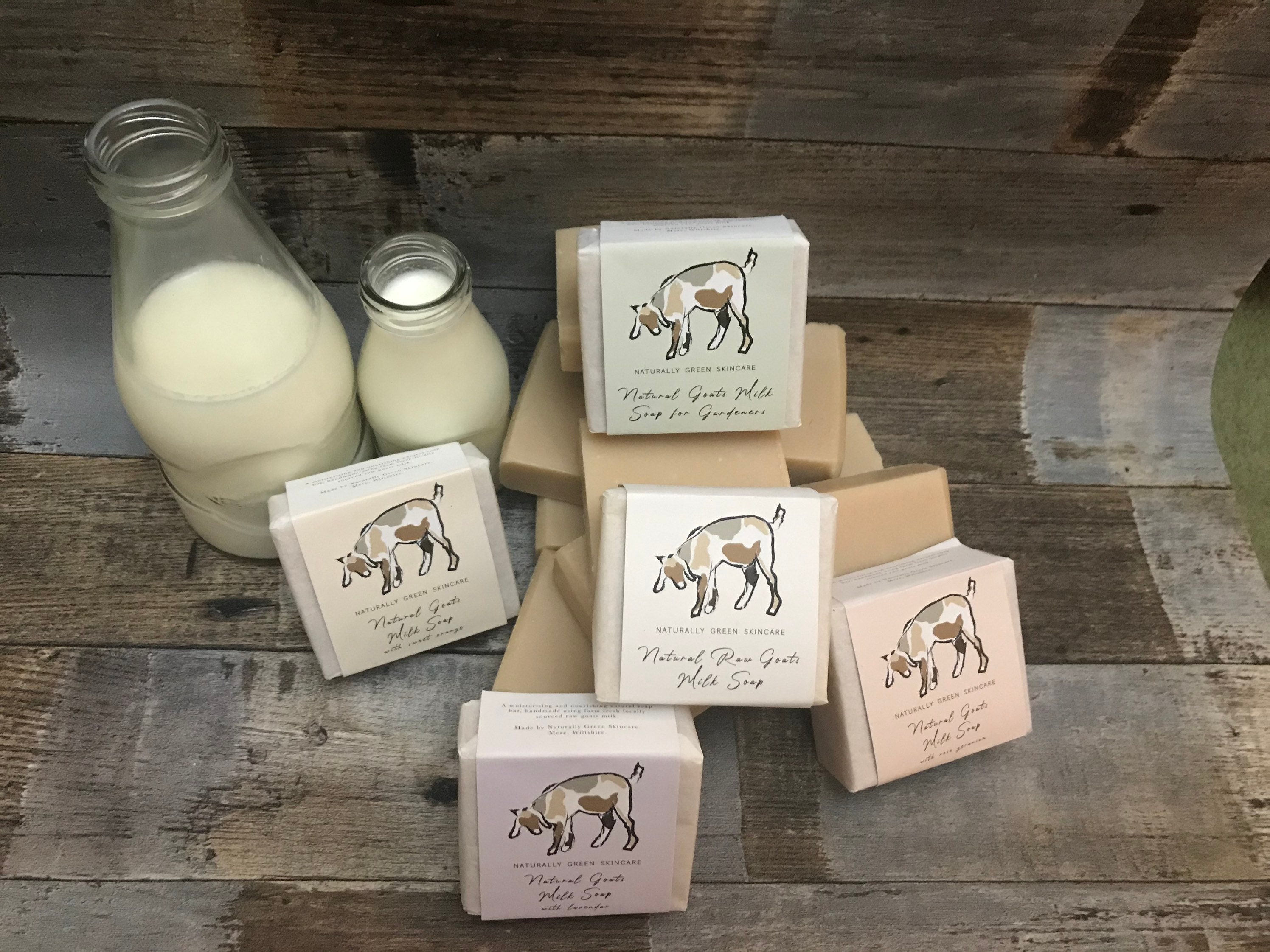 Boxed Selection of 4 Natural Raw Goats Milk Soaps Etsy