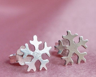 Handmade, Fair Trade, Sterling Silver Little Snowflakes Studs / Earrings, Perfect Present, Christmas Gift, White Christmas