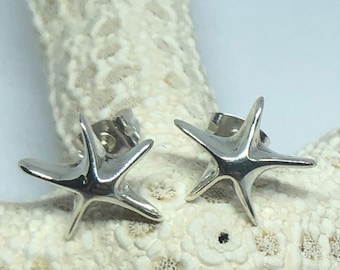 Handmade, Fair Trade Sterling Silver Starfish Earrings, Sea Love, Perfect Size Studs