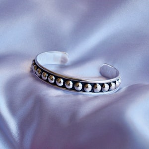 Handmade, Fair Trade Sterling Silver Casquillas Taxco Mexican Bangle image 3