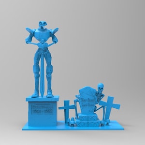 Medieval title diorama. Sir Daniel Fortesque statue & grave start new game. STL FILE!