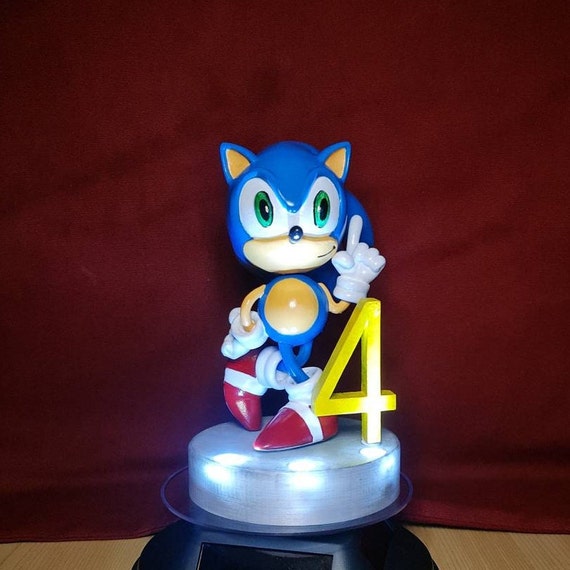 Sonic STL With Base to Go Led and Gadget Ring Numbers for Birthday Cake -   Norway