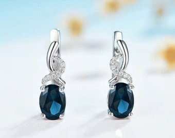 London Blue Topaz Earrings | Etsy London Blue Topaz Earrings | Etsy