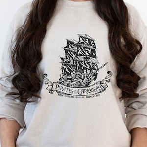 Disney Pirates of the Caribbean Sweatshirt, Black Pearl Sweatshirt, Disney Sweater, Disneyland, Disney World, Captain Jack Sparrow