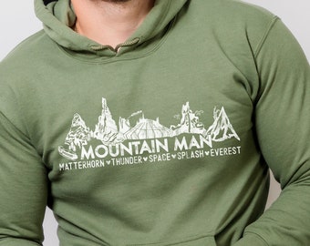 Mountain Man Disney Hoodie, Attractions Ride Hoodie, Guys Disney Hoodie, Disney Trip Hoodie, Men's Disneyland Disneyworld Hoodie