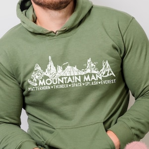 Mountain Man Disney Hoodie, Attractions Ride Hoodie, Guys Disney Hoodie, Disney Trip Hoodie, Men's Disneyland Disneyworld Hoodie