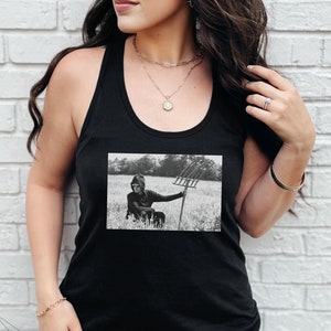 David Rose in Field Racerback Tanktop, Next Level 1533 Tanktop, Schitt&#39;s Creek Tanktop, Gift for Her